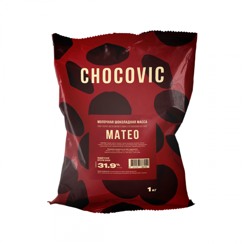 Шоколад молочный 31,9% Chocovic Матео, 1 кг.